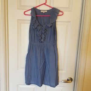 Sleeveless denim like dress